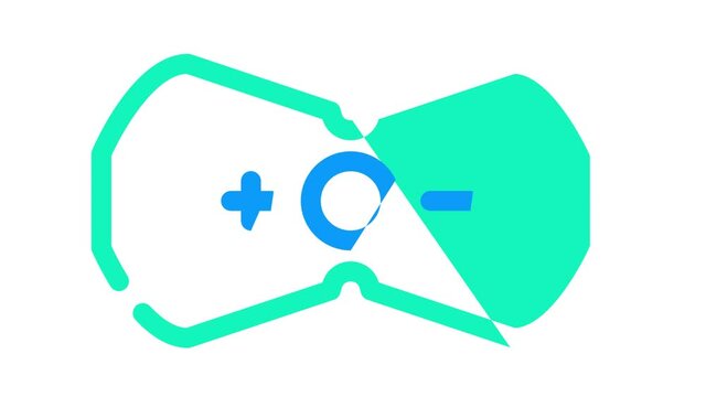 stimulant for press animated color icon stimulant for press sign. isolated on white background