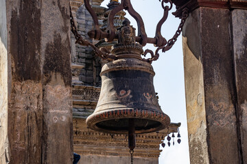 Fototapeta premium Ancient temple architecture of Nepal and culture in world heritage UNESCO site Bhaktapur Durbar Square, Katmandu