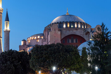 Fototapeta na wymiar Hagia Sophia Museum in city of Istanbul, Turkey