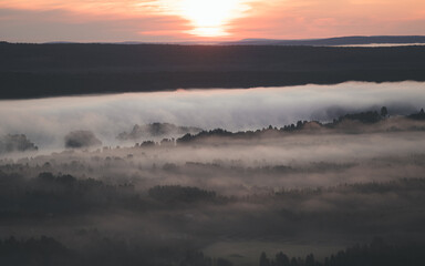 sunrise over the river