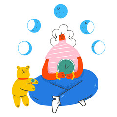 The girl in the lotus position