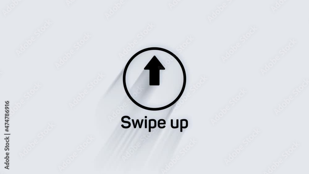 Poster modern arrow, great design for any purposes. alpha channel without background. swipe up animation fo