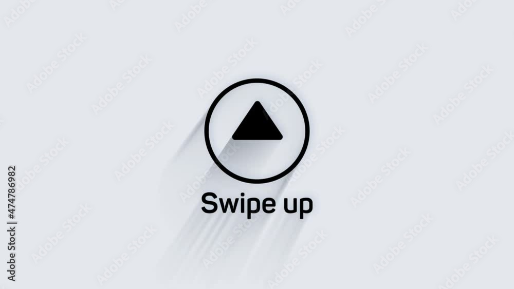 Poster modern arrow, great design for any purposes. alpha channel without background. swipe up animation fo
