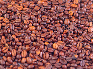 Roasted coffee beans background