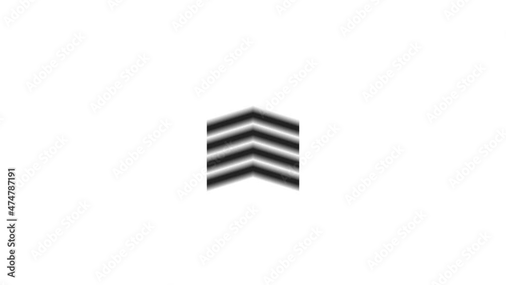 Aufkleber Social media swipe up arrows motion graphics animation. Alpha channel without background. Swipe up animation footage.