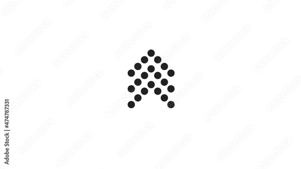 Aufkleber Social media swipe up arrows motion graphics animation. Alpha channel without background. Swipe up animation footage.