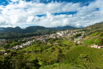 Fototapeta premium Algeria, Antioquia / Colombia - November 20, 2021. Argelia de María is one of the four municipalities that make up the Páramo Subregion of Oriente Antioqueño