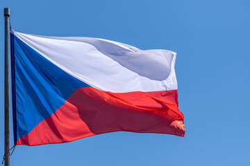Czech national flag. Czech Republic. CZ