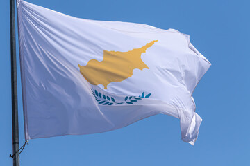 Cypriot national flag. Republic of Cyprus. CY