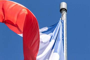 French national flag. French Republic. FR