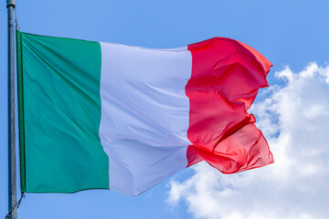 Italian national flag. Italian Republic. IT
