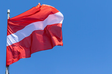 Latvian national flag. Republic of Latvia. ,