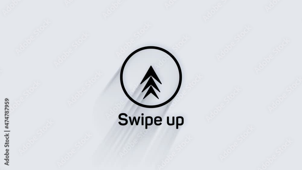 Aufkleber modern arrow, great design for any purposes. alpha channel without background. swipe up animation fo