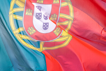 Portuguese national flag. Portuguese Republic. PT