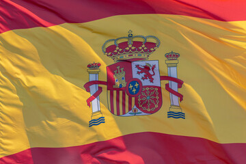 Spanish national flag. Kingdom of Spain. ESP