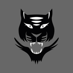 Vector tiger 2022. Year of the tiger 2022. Isolated. Drawn by hand. Cartoon