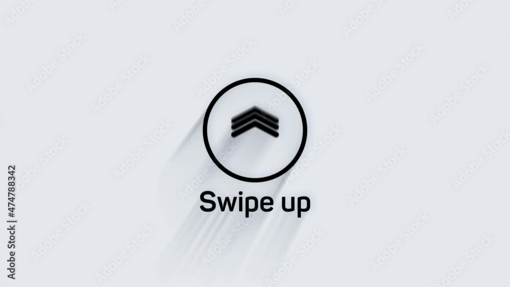 Poster modern arrow, great design for any purposes. alpha channel without background. swipe up animation fo