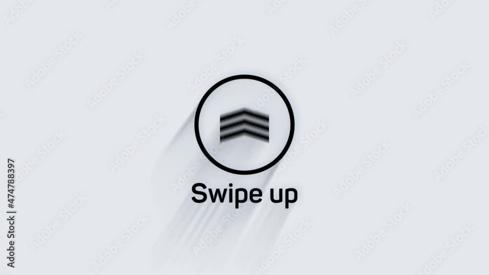 Poster modern arrow, great design for any purposes. alpha channel without background. swipe up animation fo