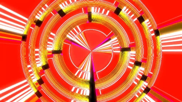 black background. For show, colorful bright ornaments. round shape