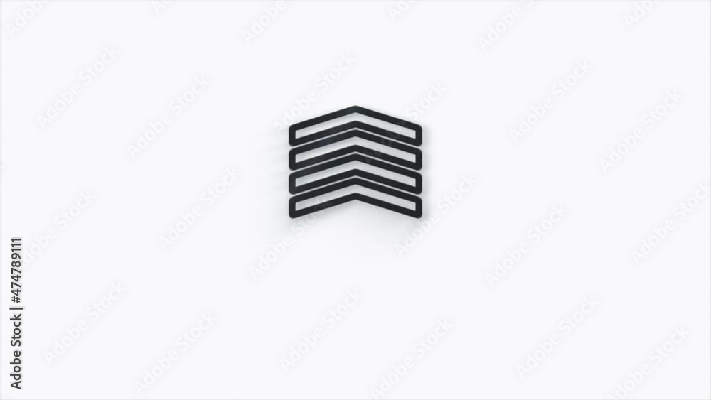 Poster Line Swipe up animation button. Application and social network icons, swipe up for advertising. Social media scroll arrows. 4K video animation with alpha channel