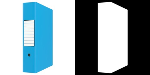 3D rendering illustration of a big ring binder