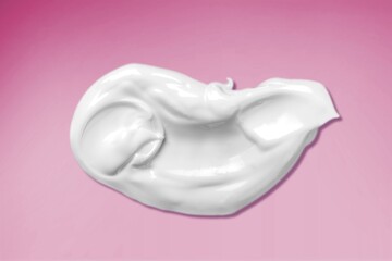 Face or body white cream hair balm on a background