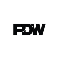 PDW letter monogram logo design vector