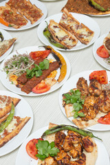 Types of pita and kebabs