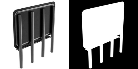 3D rendering illustration of a billboard