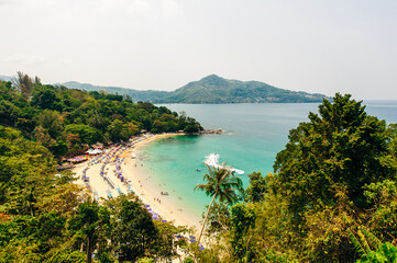 Gorgeous Freedom Beach at morning Taken from high point, Phuket, Thailand