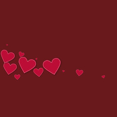 Red heart love confettis. Valentine's day comet cr