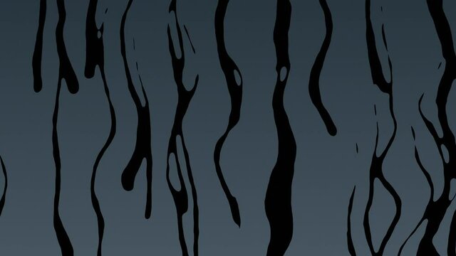 Seamless looping black paint drips. Animated horror background.