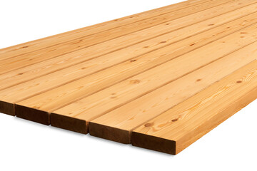 Exterior wooden decking or flooring on the terrace, Wood parquet flooring. exterior wooden decking or flooring isolated on white background