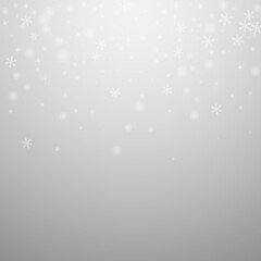 Sparse glowing snow Christmas background. Subtle f