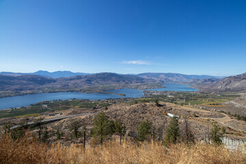 Fototapeta na wymiar View of Osoyoos from Anarchist Mountain in British Columbia