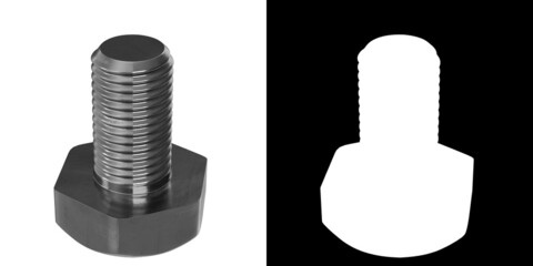 3D rendering illustration of a bolt fastener