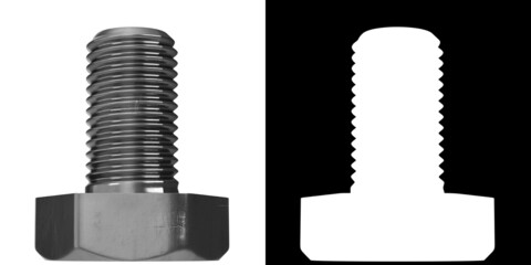 3D rendering illustration of a bolt fastener