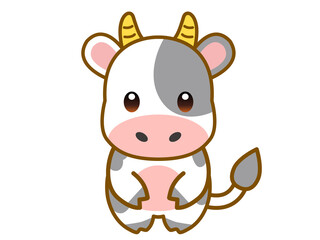 かわいい牛のイラスト素材＿ベクター