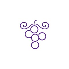 Grape with leaf logo