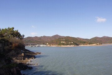 Capturing the tranquility of the peace island of Muui by Incheon outside of Seoul in South Korea
