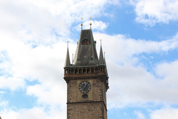 Walking around looking at the skyline and streets of Prague