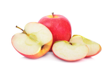 pink lady apples isolated on white background