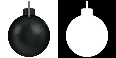 3D rendering illustration of a bomb