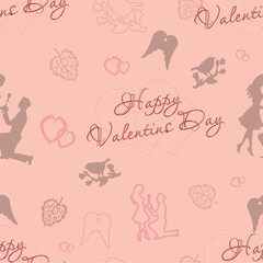Seamless pattern with hearts. Vector