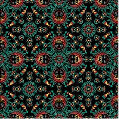 Mandala seamless pattern American Indian boy.