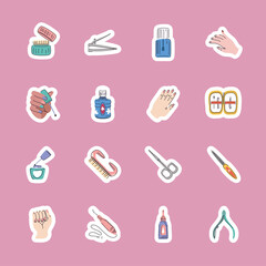 icons stcikers manicure