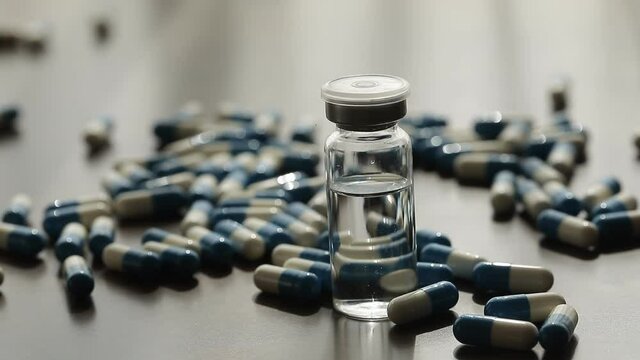Pills. Video. Vaccine bottle. Medical. Hope. Help. 