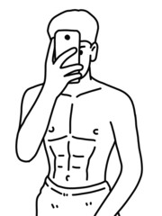 black and white of man cartoon for coloring