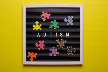 World Autism Awareness day or world asperger day, mental health care background concept