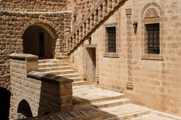 Naklejka premium Architectural detail of Deyrulumur Monastery, Midyat, Eastern Anatolia, Turkey